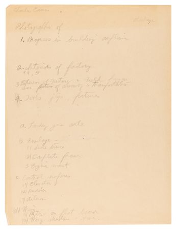 Lot #6003 Charles Lindbergh: Donald Albert Hall's Spirit of St. Louis Time Sheet and Movie Consulting Notes - Image 4