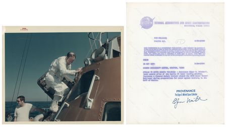 Lot #6239 Edgar Mitchell Signed NASA Photos (5) - From the Personal Collection of Edgar Mitchell - Image 8