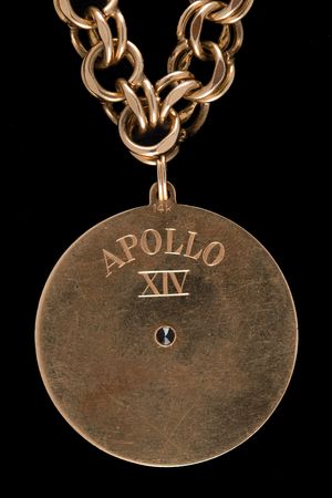 Lot #6234 Apollo 14 Lunar Surface-Flown 14K Gold Pendant - From the Personal Collection of Edgar Mitchell - Image 4
