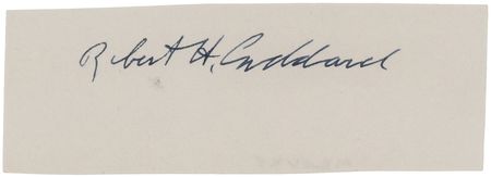 Lot #6445 Robert H. Goddard Signature
