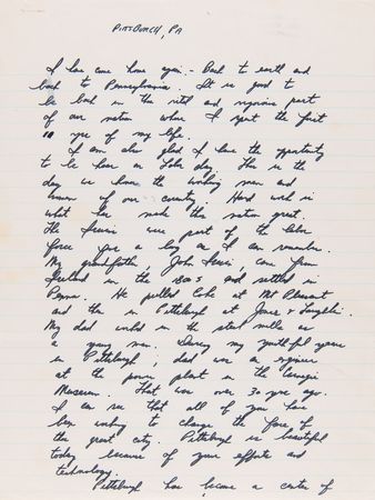Lot #6273 Jim Irwin Handwritten 'Labor Day' Speech from the Apollo 15 Post-Flight Tour: 