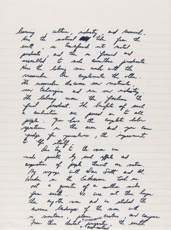 Lot #6273 Jim Irwin Handwritten 'Labor Day' Speech from the Apollo 15 Post-Flight Tour: 