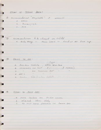 Lot #6043 Gordon Cooper’s Mercury-Atlas 9 Notebook - Over 20 Pages of Handwritten Notes and Sketches for the Faith 7 Capsule - Image 4