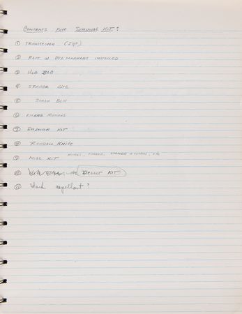 Lot #6043 Gordon Cooper’s Mercury-Atlas 9 Notebook - Over 20 Pages of Handwritten Notes and Sketches for the Faith 7 Capsule - Image 7