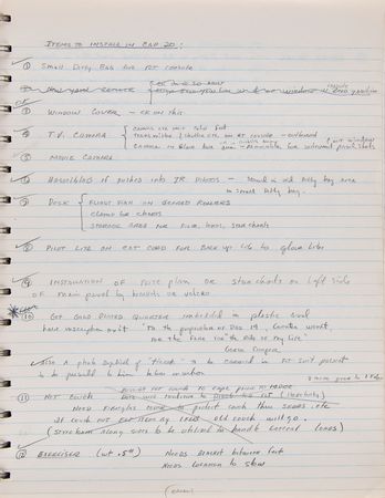 Lot #6043 Gordon Cooper’s Mercury-Atlas 9 Notebook - Over 20 Pages of Handwritten Notes and Sketches for the Faith 7 Capsule - Image 8