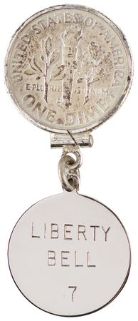 Lot #6034 Liberty Bell 7 Flown Roosevelt Dime - From the Personal Collection of Gus Grissom - Image 2