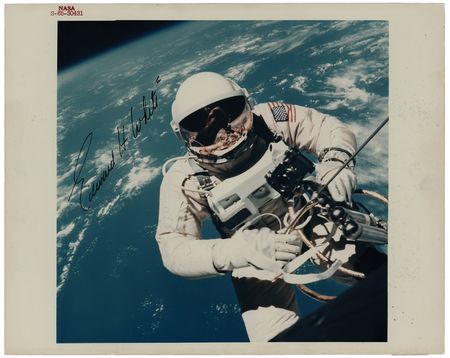 Lot #6056 Edward H. White II Signed Photograph -