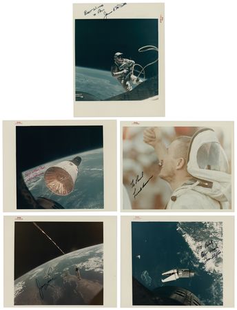 Lot #6356 Paul A. Lachance NASA Archive of (37) Early Astronaut-Signed Photographs and (22) Gemini and Apollo-era Space Food Packages - Image 4