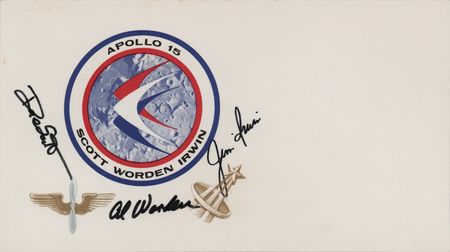 Lot #6276 Apollo 15 Crew-Signed Commemorative