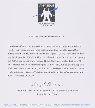 Lot #6364 Skylab 3 Cassette Tape - From the Personal Collection of Alan Bean [Attested Flown by Amy Bean] - Image 3