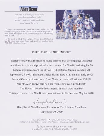 Lot #6364 Skylab 3 Cassette Tape - From the Personal Collection of Alan Bean [Attested Flown by Amy Bean] - Image 4