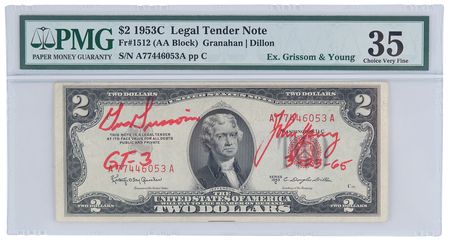 Lot #6057 Gemini 3 Molly Brown Flown $2 Dollar