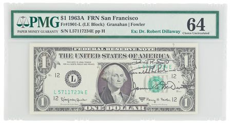 Lot #6108 Apollo 9 Flown $1 Dollar Bill, Signed by