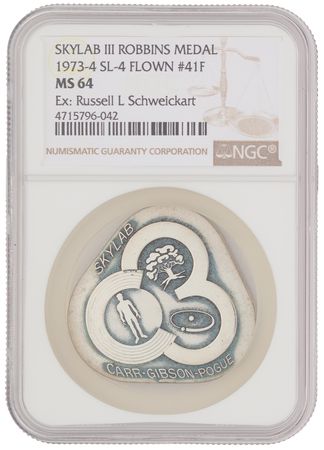 Lot #6360 Skylab 4 Flown Robbins Medallion - From