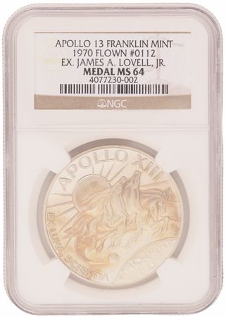 Lot #6211 Apollo 13 Franklin Mint Medallion - From