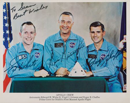 Lot #6077 Apollo 1 Crew-Signed Photograph