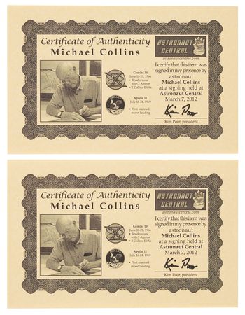 Lot #6320 Apollo Astronauts: Aldrin, Collins, and Cernan Oversized Signed Photograph - Image 4