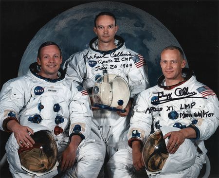 Lot #6165 Buzz Aldrin and Michael Collins Signed Photograph - Image 1
