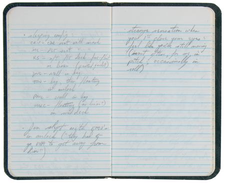 Lot #6390 Sally Ride's Pair of Handwritten STS-41-G Mission Diaries, with (100+) Pages of Preflight and Spaceflight Notes - Image 7