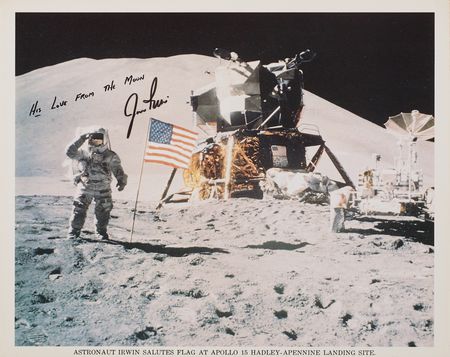 Lot #6317 Moonwalkers (12) Signed Photographs - Complete Set of Uninscribed NASA Lithographs - Image 9