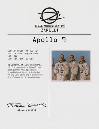 Lot #6111 Apollo 9 Crew-Signed Photograph - Image 2