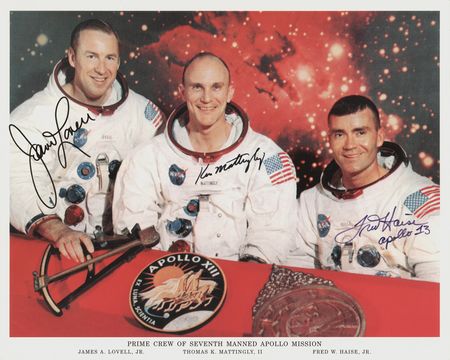 Lot #6214 Apollo 13 Crew-Signed Photograph with
