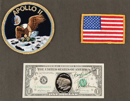 Lot #6144 Apollo 11 Crew-Signed $1 Dollar Bill