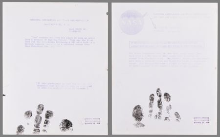 Lot #6032 Ham the Chimpanzee (2) NASA Photographs with Ink Hand Impressions Taken After His Mercury-Redstone 2 Mission - Image 2