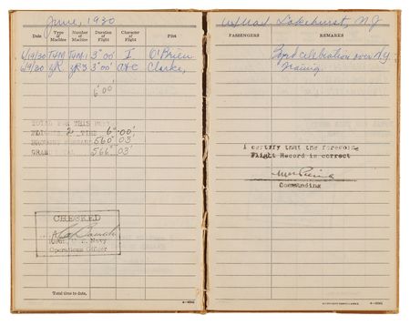 Lot #6005 Frank C. McCord Archive of (3) U.S. Navy Flight Logbooks, Culminating in the Final Flight Record Before the USS Akron Disaster (1927–1933) - Image 6