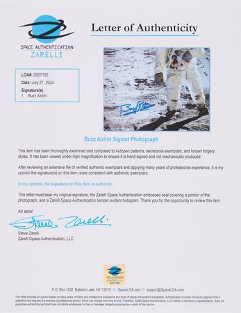 Lot #6075 Buzz Aldrin Signed Oversized Photograph - Image 2