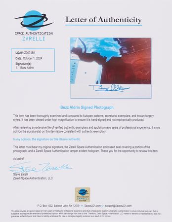 Lot #6162 Buzz Aldrin Signed Oversized 'Selfie' Photograph - Image 2