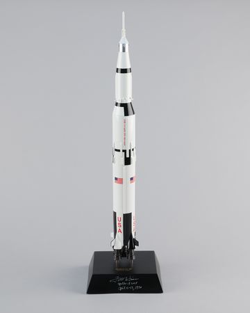Lot #6219 Fred Haise Signed Saturn V Rocket Model
