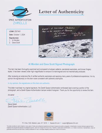 Lot #6279 Dave Scott and Al Worden Signed Oversized Photograph - Image 2