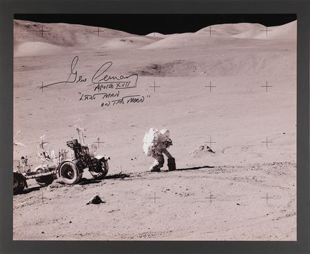 Lot #6307 Gene Cernan Signed Oversized Photograph