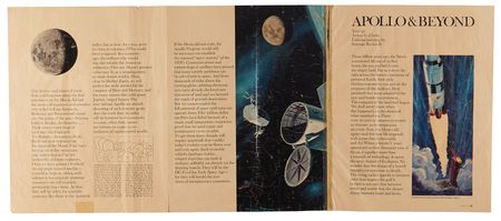 Lot #6152 Apollo 11 Prime and Backup Crews Signed Norman Rockwell Magazine Foldout - 'Behind Apollo 11’ (30.5 x 13.25) - Image 3