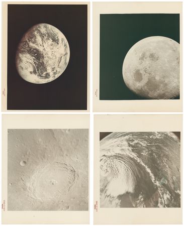 Lot #6100 Apollo 8 (4) Original Red-Numbered NASA
