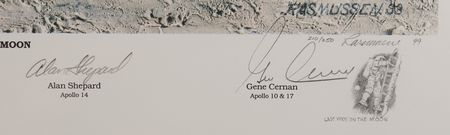 Lot #6315 Apollo Commanders: Neil Armstrong, James Lovell, Alan Shepard, and Gene Cernan Signed 'Navy to the Moon' Print (Ltd. Ed. #210/250) - 21˝ x 28˝ - Image 3