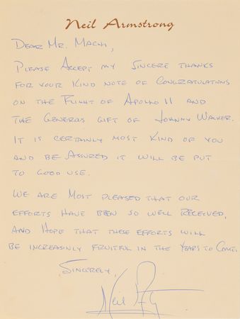 Lot #6140 Neil Armstrong Autograph Letter Signed