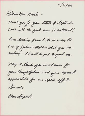 Lot #6262 Alan Shepard Autograph Letter Signed