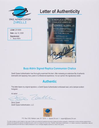 Lot #6147 Buzz Aldrin Signed Apollo 11 Lunar Communion Chalice Replica - Image 13