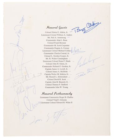 Lot #6314 Apollo Astronauts (10) Signed Omega