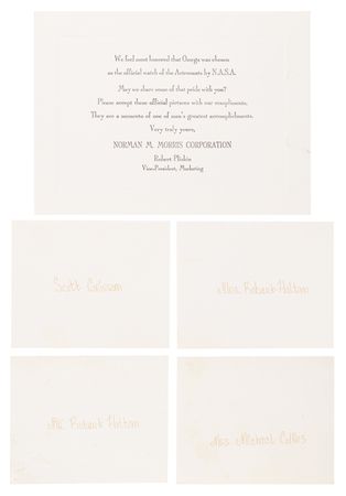 Lot #6314 Apollo Astronauts (10) Signed Omega Apollo Astronaut Appreciation Dinner Menu with Neil Armstrong, Buzz Aldrin, and Michael Collins - Image 4