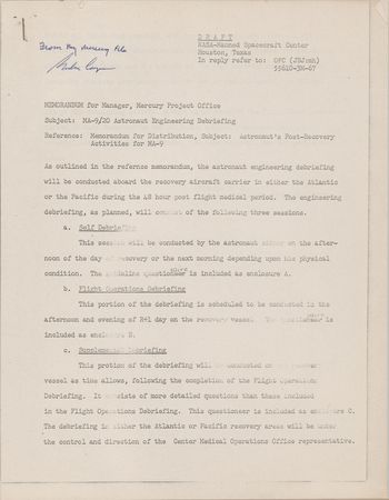 Lot #6031 Gordon Cooper's (4) Project Mercury and Mercury-Atlas 9 Typescript Reports for His Faith 7 Mission - Image 2