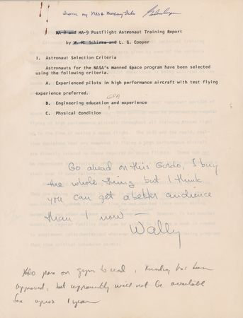 Lot #6031 Gordon Cooper's (4) Project Mercury and Mercury-Atlas 9 Typescript Reports for His Faith 7 Mission - Image 3