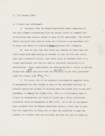 Lot #6031 Gordon Cooper's (4) Project Mercury and Mercury-Atlas 9 Typescript Reports for His Faith 7 Mission - Image 7