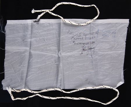 Lot #6114 Apollo 10 Flown Parachute Cloth and Suspension Lines - Signed by John Young - Image 2