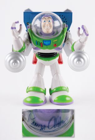Lot #6159 Buzz Aldrin Signed Buzz Lightyear Action Figure - Image 1