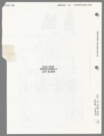 Lot #6210 Apollo 13 Flown Lunar Module Malfunction Checklist Page - Signed by James Lovell - Image 2