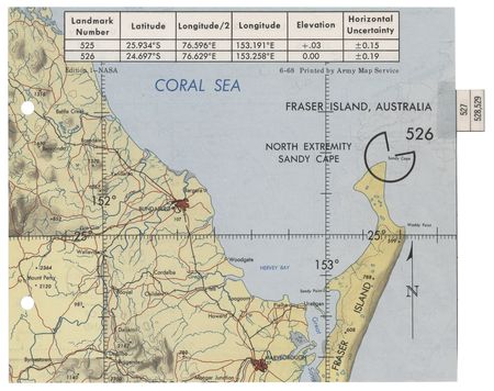 Lot #6113 Apollo 10 Flown Earth Map - Signed by Gene Cernan - Image 2