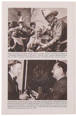 Lot #6177 Neil Armstrong Signed 'Friendship Veterans Fire Engine Association' Booklet - Image 2
